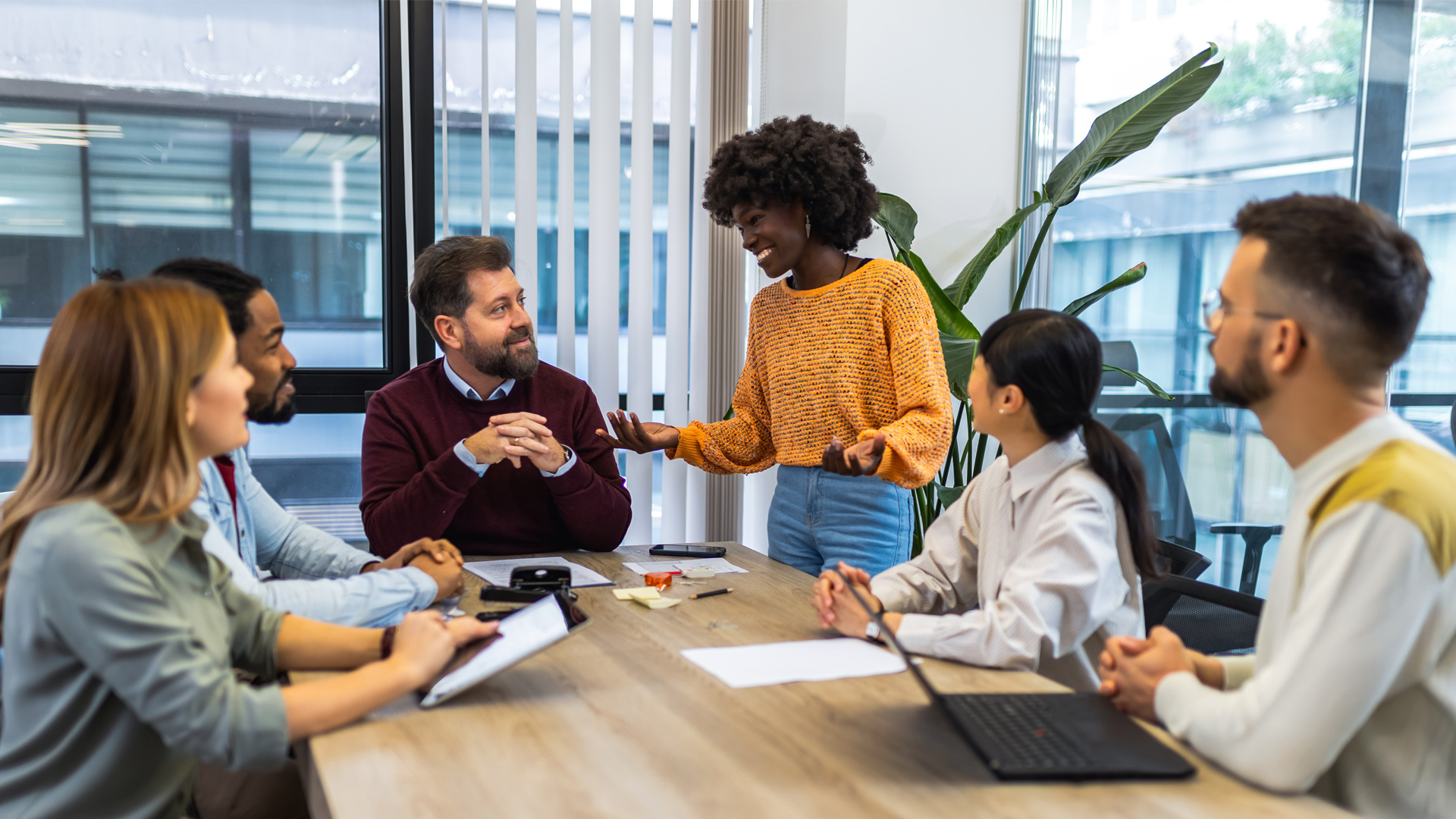 People around a conference table